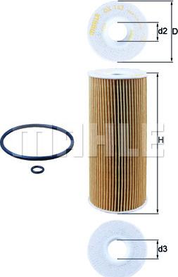 MAHLE OX 143D - Olejový filter www.parts5.com