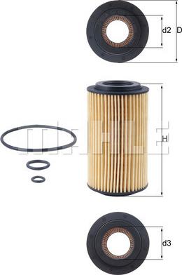 MAHLE OX 153D3 - Oil Filter www.parts5.com