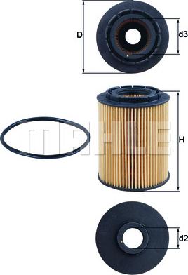 MAHLE OX 160D - Oil Filter www.parts5.com