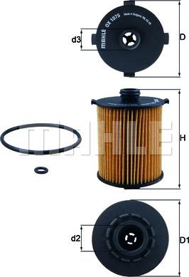 MAHLE OX 1075D - Oil Filter parts5.com