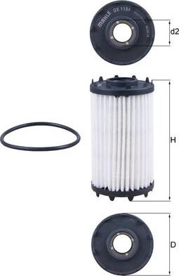 MAHLE OX 1184D - Oil Filter www.parts5.com