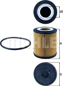 MAHLE OX 182D - Oil Filter parts5.com