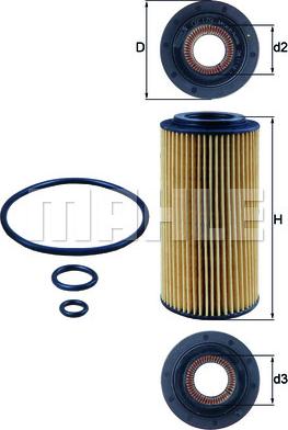 MAHLE OX 179D - Filtro de aceite www.parts5.com