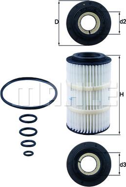 MAHLE OX 345/7D - Öljynsuodatin www.parts5.com