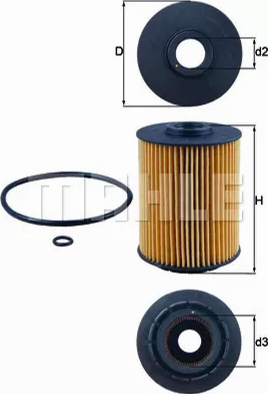 MAHLE OX 356D - Oil Filter www.parts5.com