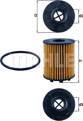 MAHLE OX 371D - Oil Filter parts5.com