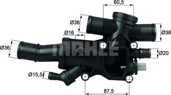 MAHLE TH 44 83 - Termostat,lichid racire www.parts5.com