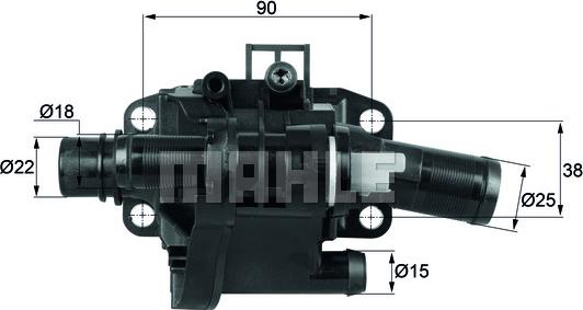 MAHLE TH 41 83 - Thermostat, coolant www.parts5.com