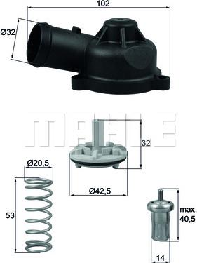 MAHLE TI 244 83D - Termostat, hladilno sredstvo www.parts5.com