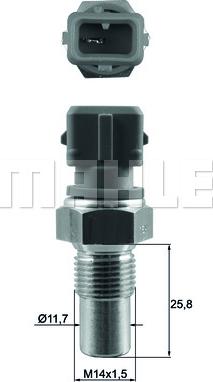 MAHLE TSE 20 - Sensor, Kühlmitteltemperatur www.parts5.com