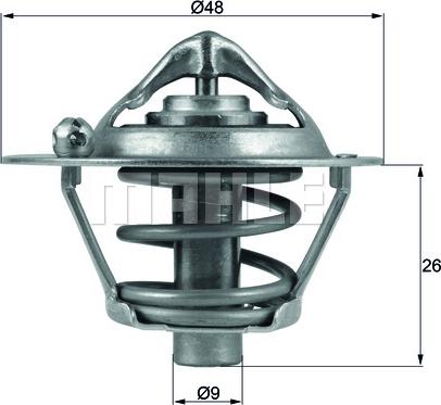 MAHLE TX 108 82D - Thermostat, coolant parts5.com