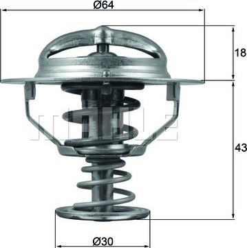 MAHLE TX 114 82D - Thermostat, coolant www.parts5.com