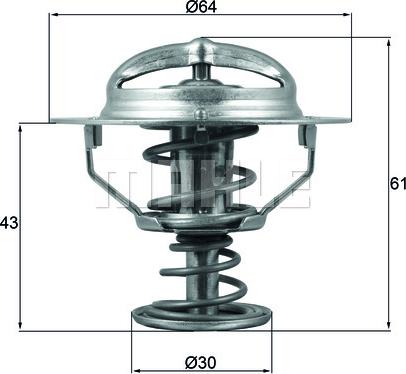 MAHLE TX 178 78D - Termostat,lichid racire www.parts5.com