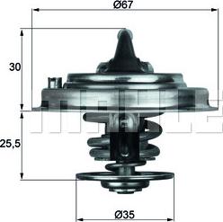 MAHLE TX 34 87D - Thermostat, coolant parts5.com