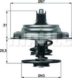 MAHLE TX 23 71D - Termostat chladenia www.parts5.com