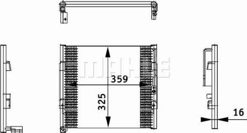 MAHLE AC 164 000S - Skraplacz, klimatyzacja www.parts5.com