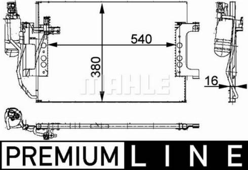 MAHLE AC 351 000P - Condensador, aire acondicionado www.parts5.com