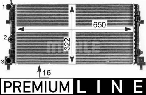 MAHLE CR 2081 000P - Radiator, engine cooling www.parts5.com