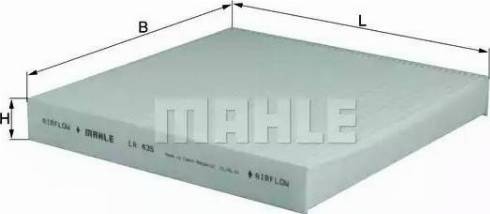 MAHLE LA 435 - Фильтр воздуха в салоне www.parts5.com