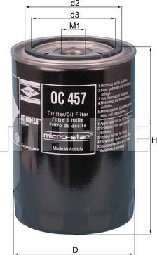 MAHLE OC 457 - Filtr oleju www.parts5.com