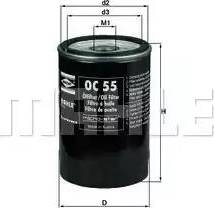 MAHLE OC 55 - Oil Filter parts5.com