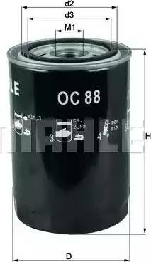 MAHLE OC 88 - Oil Filter www.parts5.com