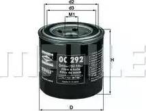 MAHLE OC 292 - Filtro de aceite www.parts5.com