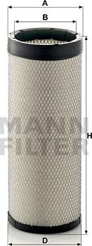 Mann-Filter CF 1800 - Lisa õhufilter www.parts5.com