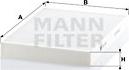 Mann-Filter CU 3037 - Фильтр воздуха в салоне www.parts5.com