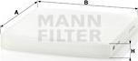 Mann-Filter CU 2358 - Φίλτρο, αέρας εσωτερικού χώρου www.parts5.com