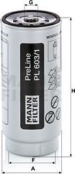 Mann-Filter PL 603/1 x - Filtre à carburant www.parts5.com