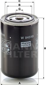 Mann-Filter W 940/49 - Olejový filter www.parts5.com