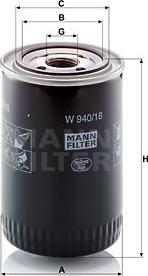 Mann-Filter W 940/18 - Масляный фильтр www.parts5.com