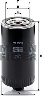 Mann-Filter W 950/4 - Ölfilter www.parts5.com