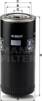 Mann-Filter W 962/47 - Масляный фильтр www.parts5.com
