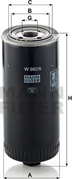 Mann-Filter W 962/6 - Φίλτρο λαδιού www.parts5.com