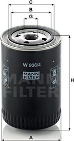 Mann-Filter W 936/4 - Olejový filter www.parts5.com