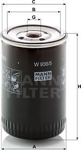 Mann-Filter W 936/5 - Filtru ulei www.parts5.com