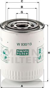 Mann-Filter W 930/13 - Filtru ulei www.parts5.com