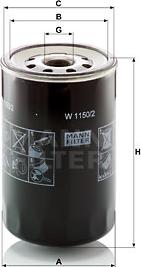 Mann-Filter W 1150/2 - Oil Filter www.parts5.com