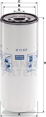 Mann-Filter W 11 020 - Oil Filter www.parts5.com