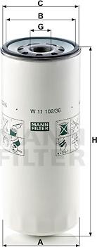 Mann-Filter W 11 102/36 - Масляный фильтр www.parts5.com