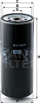 Mann-Filter W 11 102/37 - Масляный фильтр www.parts5.com