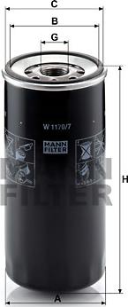 Mann-Filter W 1170/7 - Oil Filter www.parts5.com