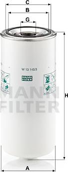 Mann-Filter W 13 145/3 - Oil Filter www.parts5.com