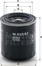 Mann-Filter W 815/81 - Oljni filter www.parts5.com