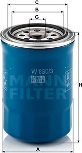 Mann-Filter W 830/3 - Filtro de aceite www.parts5.com