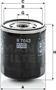 Mann-Filter W 7043 - Filtro de aceite www.parts5.com