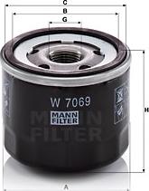 Mann-Filter W 7069 - Yağ filtresi www.parts5.com