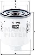 Mann-Filter W 7038 - Oil Filter www.parts5.com